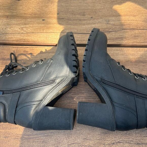 ˚₊‧꒰ა ☆ ໒꒱ ‧₊˚ Women’s Black Heel Winter Boots Size 8 (3B- BX) - Picture 3 of 7